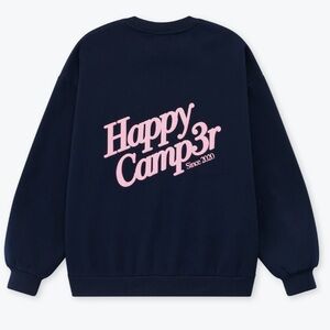 NWT Happy Camp3r PUFF SERIES CORE CREWNECK - DEEP BLUE